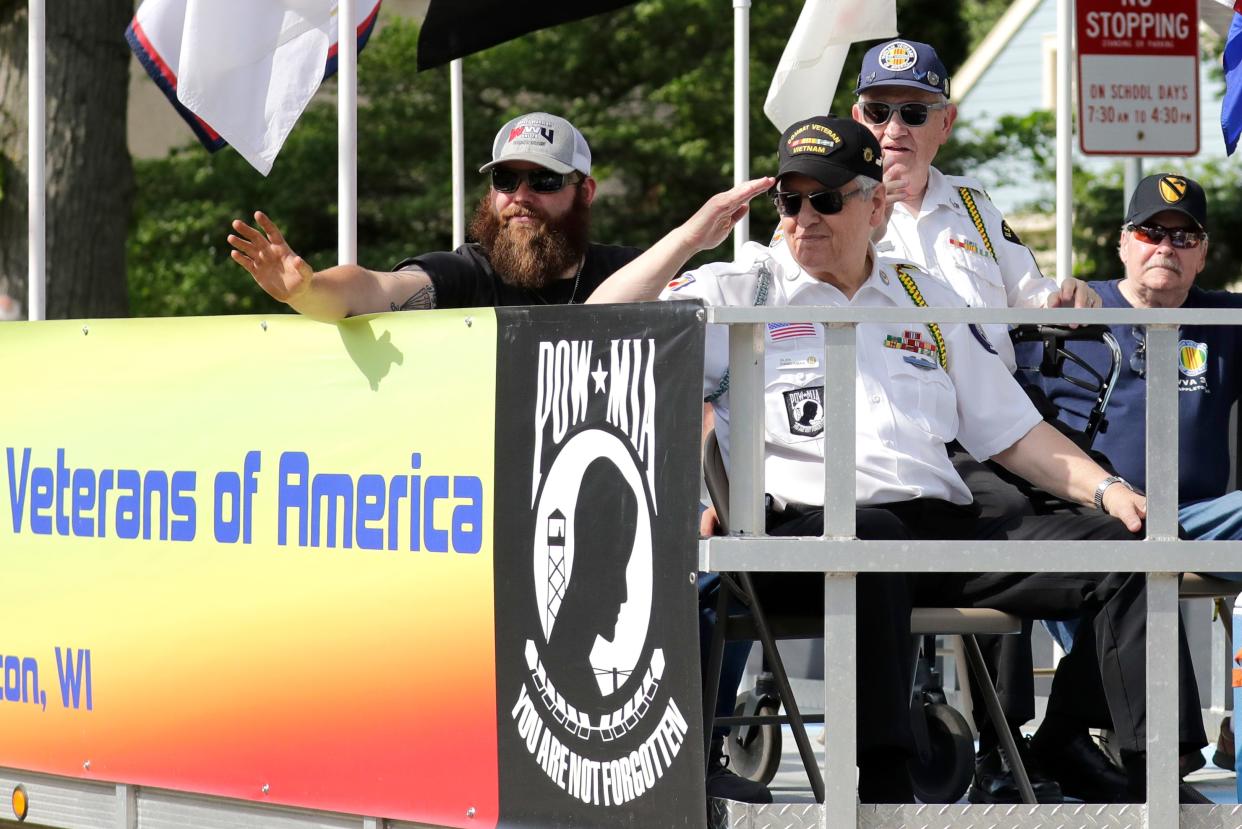 Members of Chapter 351 Vietnam Veterans of America participate in the 2022 Appleton Memorial Day Parade.