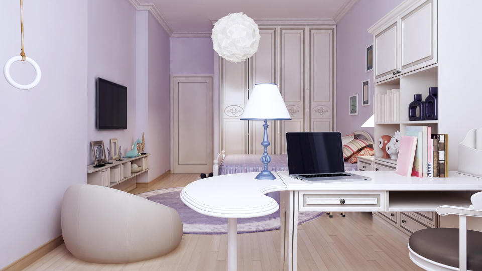 light purple bedroom