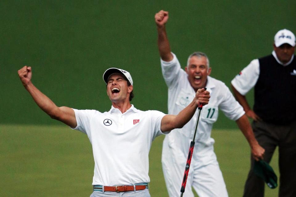 Cabrera would narrowly miss out on a second green jacket in 2013 to Adam Scott (Getty Images)