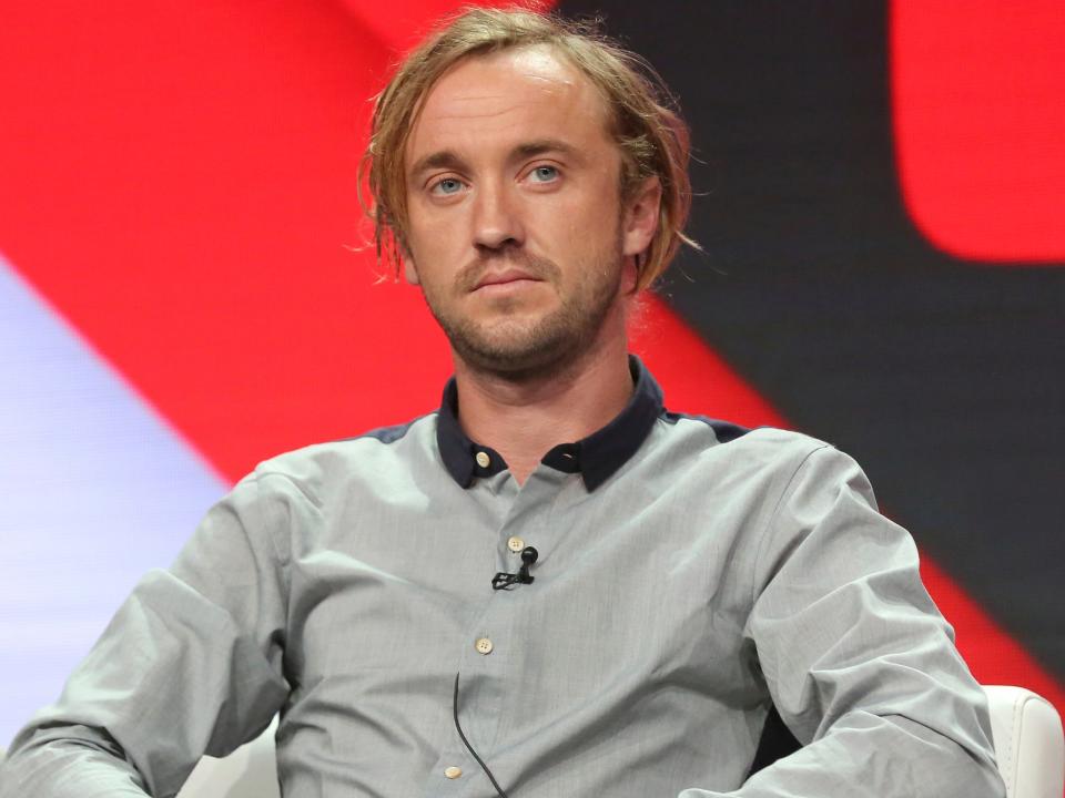 Tom Felton at a panel in July 2018.