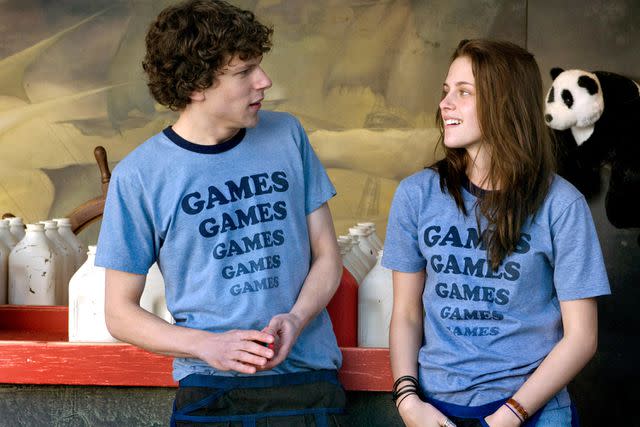 <p>CTCD/Prod.DB / Alamy</p> Jesse Eisenberg and Kristen Stewart in <em>Adventureland</em> (2009)