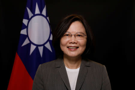 Taiwan President Tsai Ing-wen poses for photographs during an interview with Reuters at the Presidential Office in Taipei, Taiwan April 27, 2017. REUTERS/Tyrone Siu