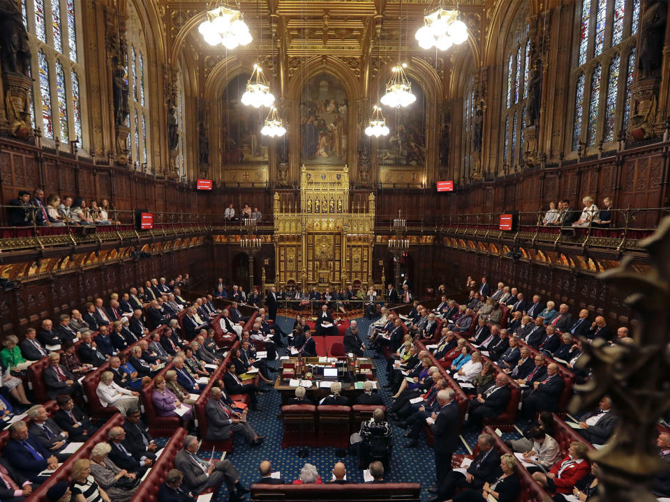 The House of Lords chamber in session: Getty