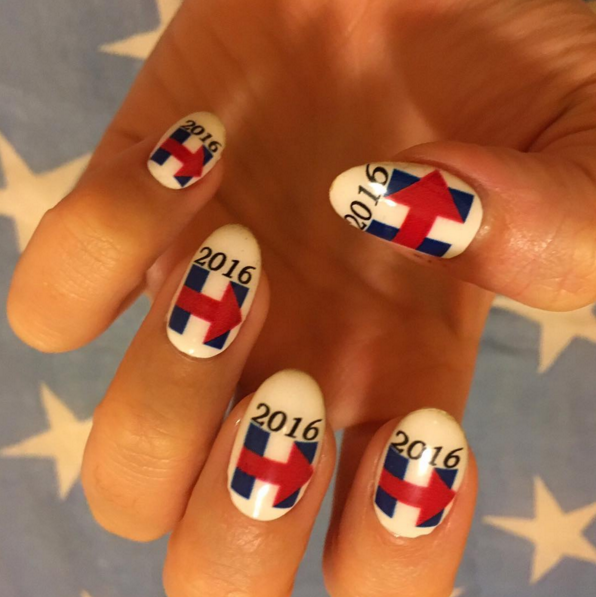 Katy Perry’s Hillary 2016 nail art. 