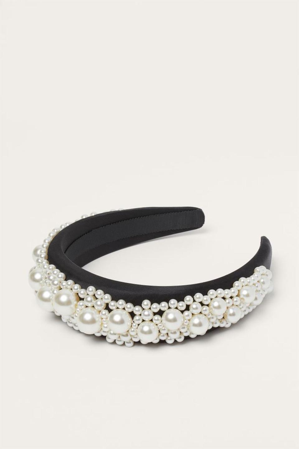 7) Hairband with Faux Pearls