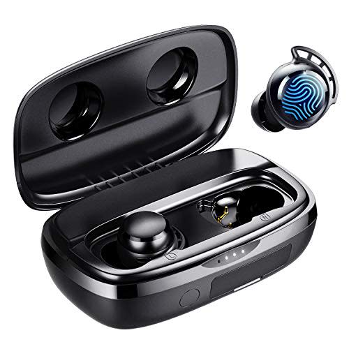 Wireless Earbuds, Tribit 100H Playtime Bluetooth 5.0 IPX8 Waterproof Touch Control Ture Wireles…