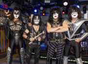 <p>Legendary bandmates <a href="https://people.com/tag/gene-simmons/" rel="nofollow noopener" target="_blank" data-ylk="slk:Gene Simmons;elm:context_link;itc:0;sec:content-canvas" class="link ">Gene Simmons</a>, Eric Singer, Paul Stanley and Tommy Thayer of <a href="https://people.com/music/gene-simmons-says-kiss-will-extend-end-of-the-road-farewell-tour-to-another-100-cities/" rel="nofollow noopener" target="_blank" data-ylk="slk:KISS;elm:context_link;itc:0;sec:content-canvas" class="link ">KISS</a> visit <em>The Howard Stern Show</em> at SiriusXM Studios in L.A. on March 1.</p>
