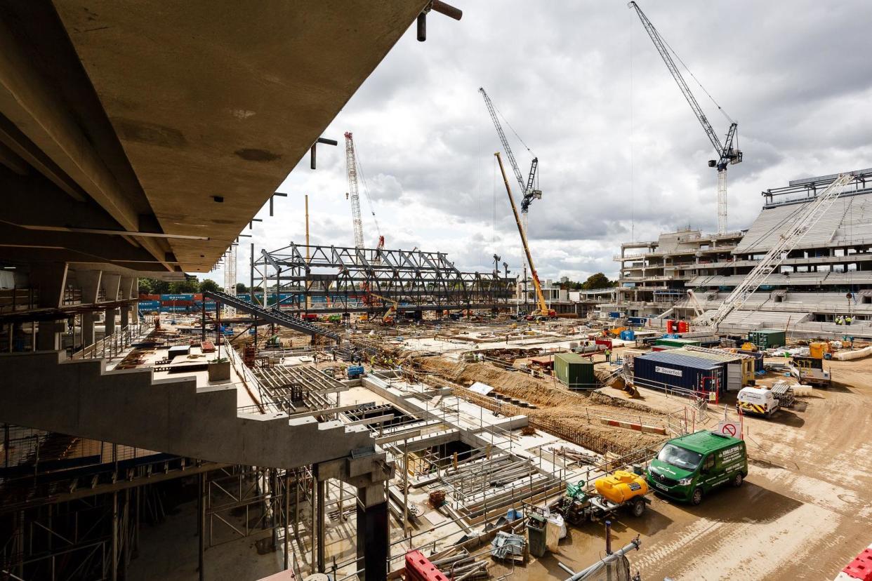 Moving home: Tottenham's new stadium continues to take shape: Tottenham Hotspur FC via Getty Images