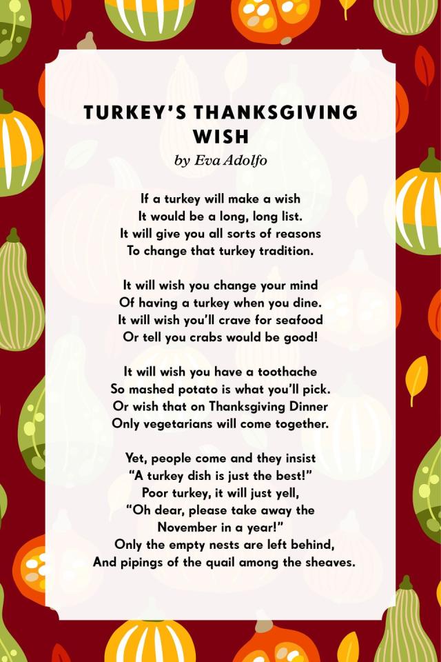 rhyming thanksgiving poems