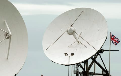 Satellite dishes are seen at GCHQ's outpost at Bude in Cornwall - Credit: Kieran Doherty/Reuters