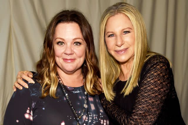 <p>Kevin Mazur/Getty</p> Melissa McCarthy and Barbra Streisand