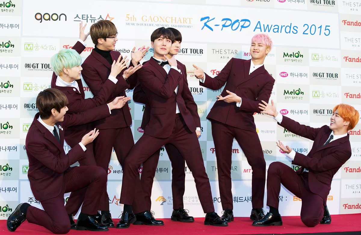 Billboard-award winning K-pop group BTS will be headlining the K-pop World Festival. (Photo: Yahoo Style)