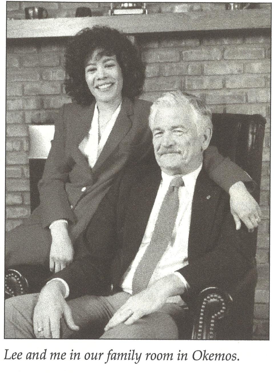 Photo of Marylin and Thomas "Lee" Atkins at home in Okemos in Atkins' 2017 memoir "The Triumph of Rosemary: A Memoir."