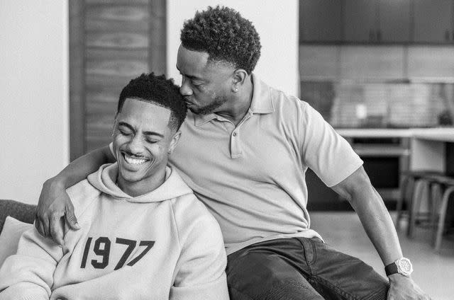 <p>Tommy Oliver</p> Keith Powers Jr. with his father Keith Powers Sr.