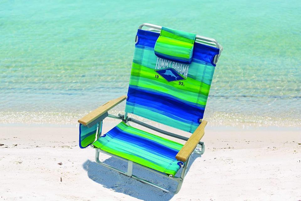Tommy Bahama Classic Lay-Flat Folding Backpack Beach Chair