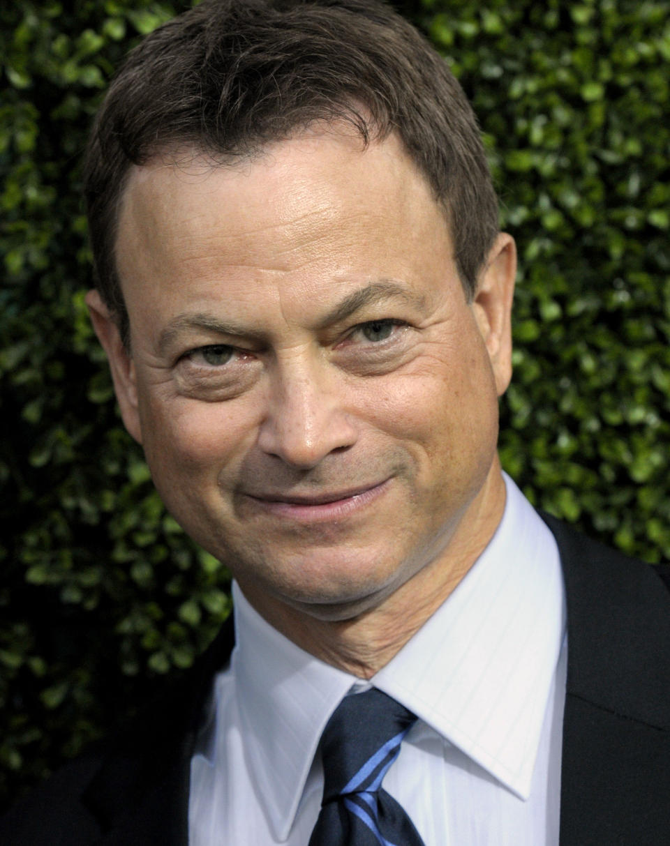 FILE - In this July 28, 2010 file photo, actor Gary Sinise arrives at the CBS CW Showtime press tour party in Beverly Hills, Calif. Sinese and New Orleans jazz musician Trombone Shorty Andrews will lead the parade of the Krewe of Orpheus on the evening of Lundi Gras, the day before Fat Tuesday. The celebrity riders were announced Thursday, Dec. 6, 2012, at Mardi Gras World, the huge studio where many Carnival floats are built. Orpheus marks its 20th anniversary when it parades Feb. 11. (AP Photo/Dan Steinberg, File)