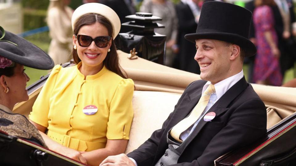 Sophie arrives at Royal Ascot alongside her husband, Lord Frederick Windsor 