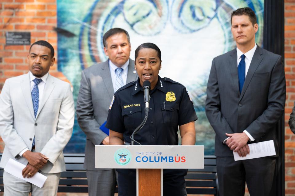 In the wake of recent gun violence, Columbus police Chief Elaine Bryant said during a Thursday press conference that beginning this weekend, between the hours of 8 p.m. and 4 a.m., officers will have an increased presence in cruisers, on bicycles and on foot in the Short North.