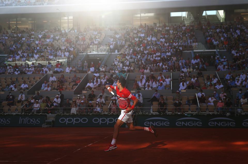 Djokovic fought from two sets down to win in five against Tsitsipas (Getty Images)