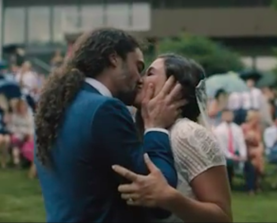 The couple planned one take starting with the ceremony. Photo: Youtube