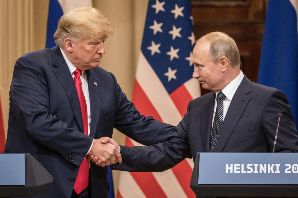 Für seinen Auftritt mit Putin in Helsinki erntete Trump Kritik. (Bild: Chris McGrath/Getty Images)