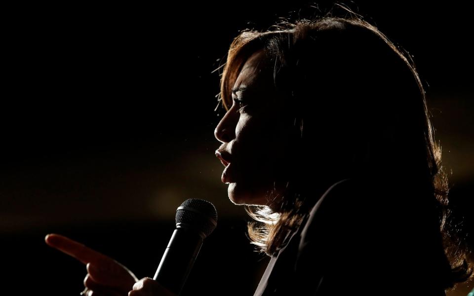In this Saturday, June 1, 2019 file photo, Democratic presidential candidate Sen. Kamala Harris, D-Calif., speaks at an SEIU event before the 2019 California Democratic Party State Organizing Convention in San Francisco. Harris is only the second Black woman to serve in the Senate, and in 2020, a prominent contender for the vice-presidential ticket - Jeff Chiu/AP Photo