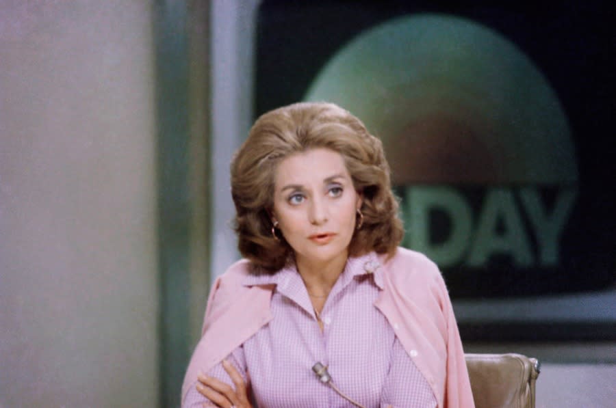Barbara Walters shown on NBC’s Today Show on June 3, 1976. (AP Images/Dave Pickoff)