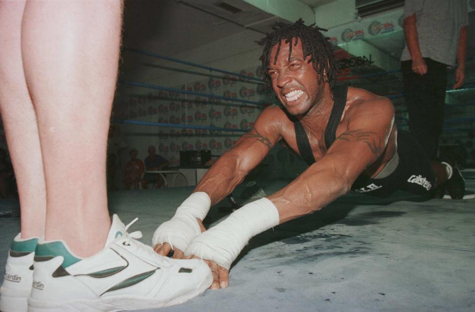 Benn during a training camp in Tenerife in 1996. (Credit: Getty Images)