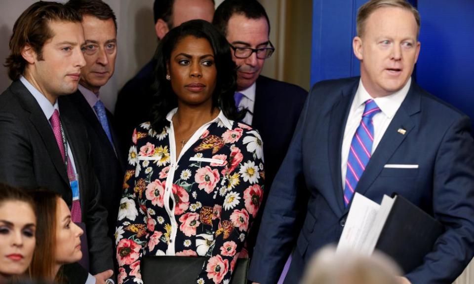 Omarosa Manigault-Newman with Sean Spicer.