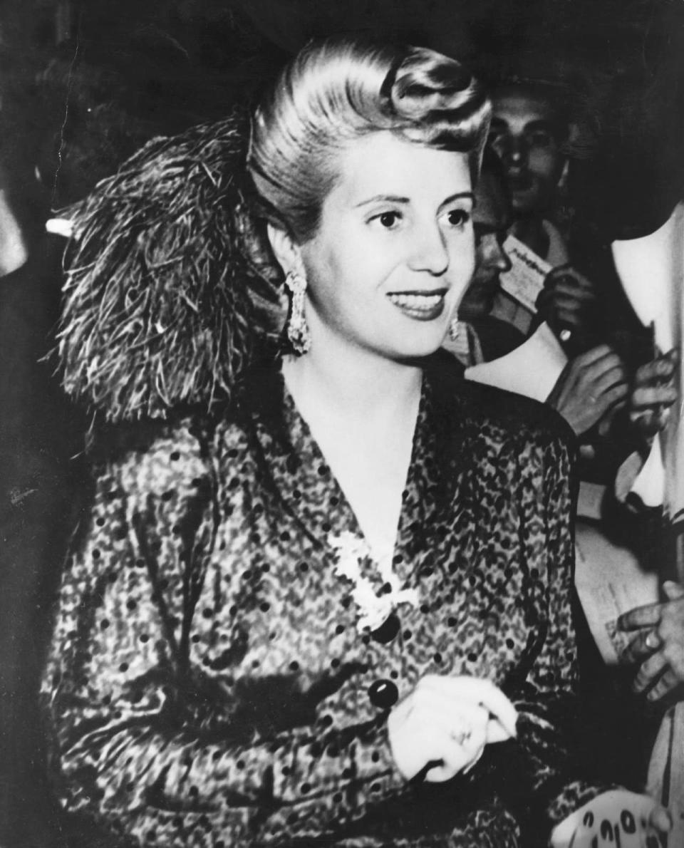 Glamorous First Lady Eva Perón.