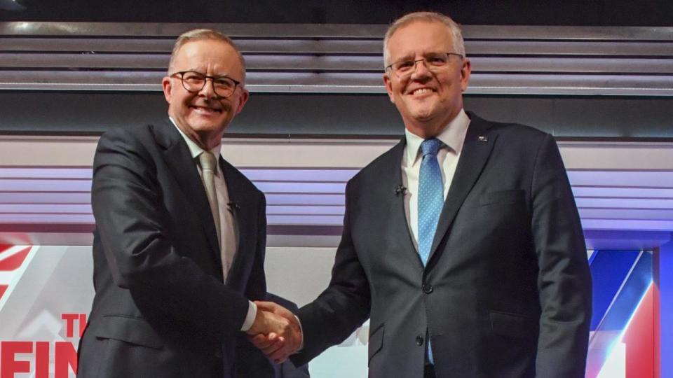 Anthony Albanese and Scott Morrison