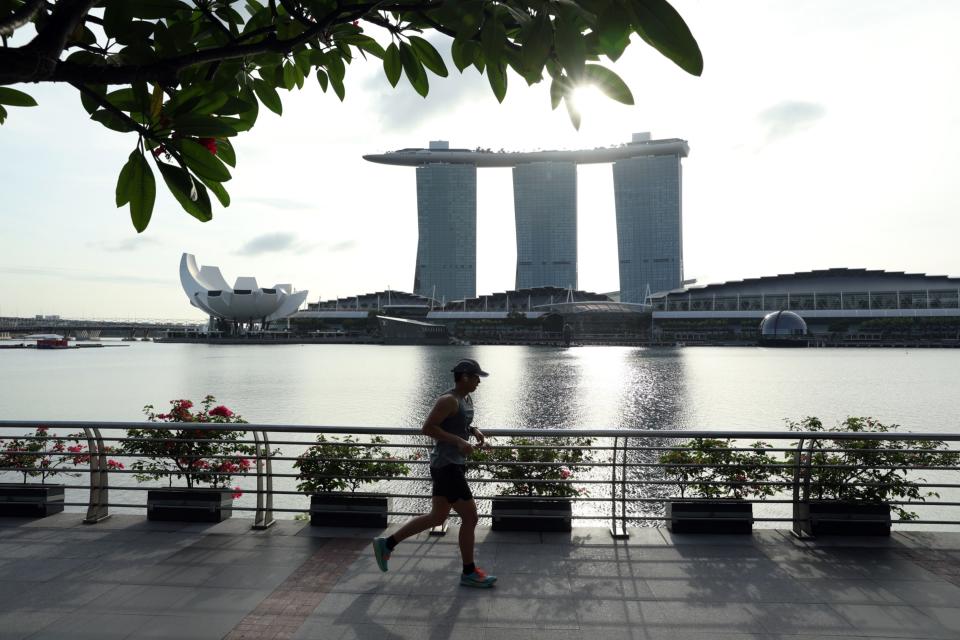 The Marina Bay Sands Hotel in Singapore, on Tuesday, Jan. 3, 2023. (Bloomberg)