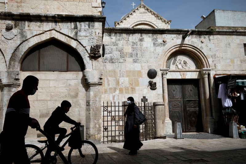 The Wider Image: A drone's eye view of the Holy Land as Christians look to Easter