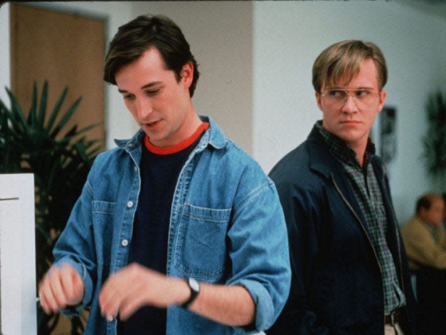 Anthony Michael Hall and Noah Wyle in Pirates of Silicon Valley (1999)