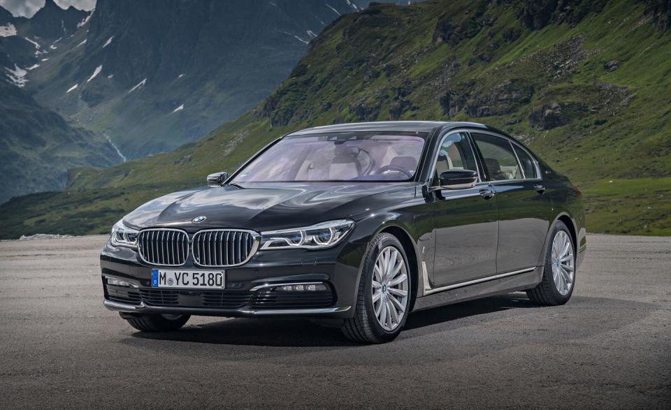 <p>The <a rel="nofollow noopener" href="https://www.caranddriver.com/reviews/2017-bmw-740e-xdrive-plug-in-hybrid-test-review" target="_blank" data-ylk="slk:all-wheel-drive 740e xDrive;elm:context_link;itc:0;sec:content-canvas" class="link ">all-wheel-drive 740e xDrive</a> may not be the most expensive BMW you can plug in-that honor goes to the i8-but it is certainly the most decadent. It uses a slightly more powerful version of the hybrid turbocharged four-cylinder/electric powertrain found in the 530e xDrive, and it can travel up to 14 miles purely on electrons. Best of all, no compromises were made to its luxurious appointments.</p>