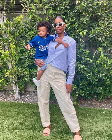 <p>Kelly Rowland Instagram</p> Kelly Rowland with her son Noah Jon Weatherspoon.