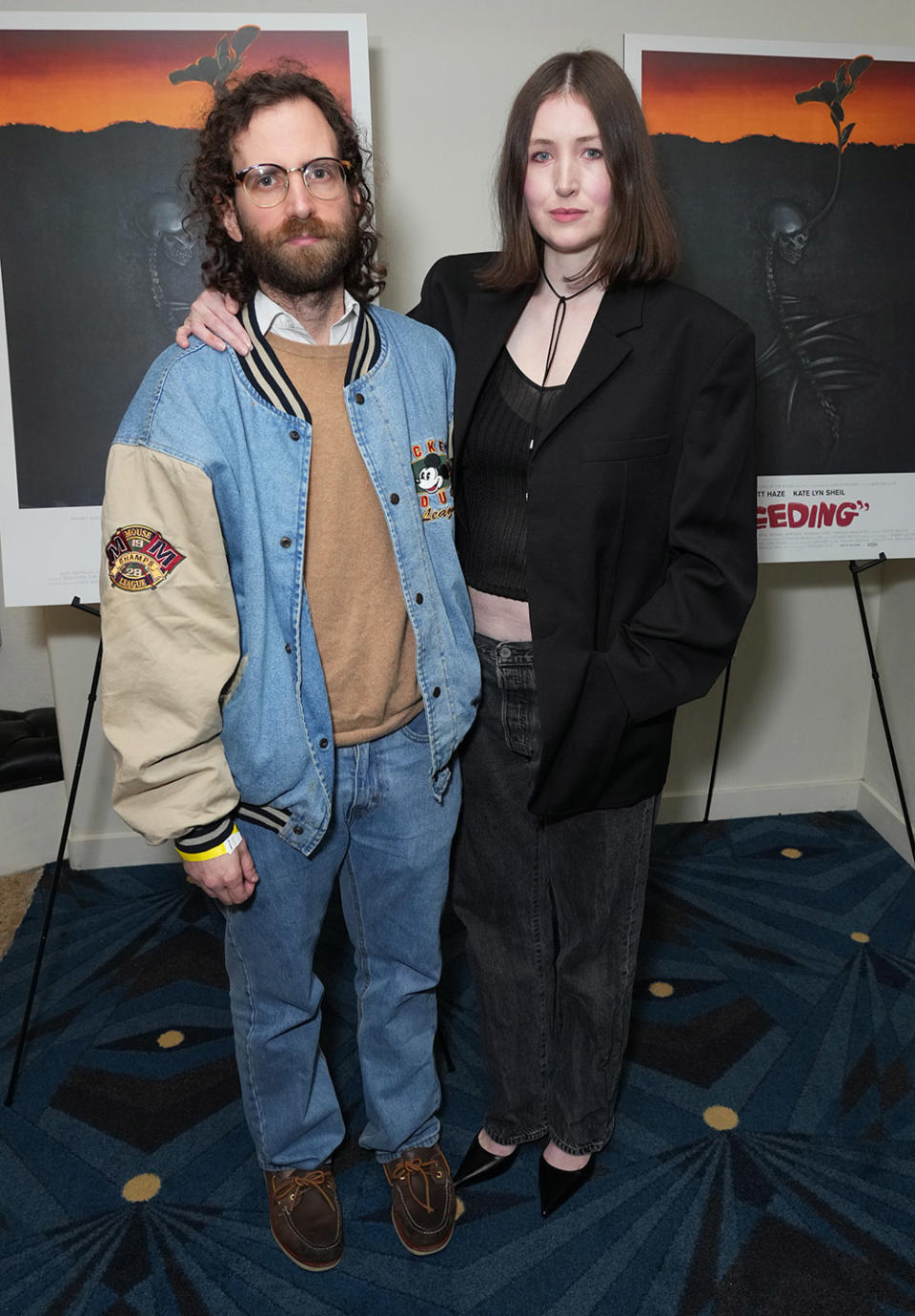 Kate Lyn Sheil and Kyle Mooney attend the Magnolia Pictures “The Seeding” Screening at Vidiots on Jan 24, 2024 in Los Angeles.