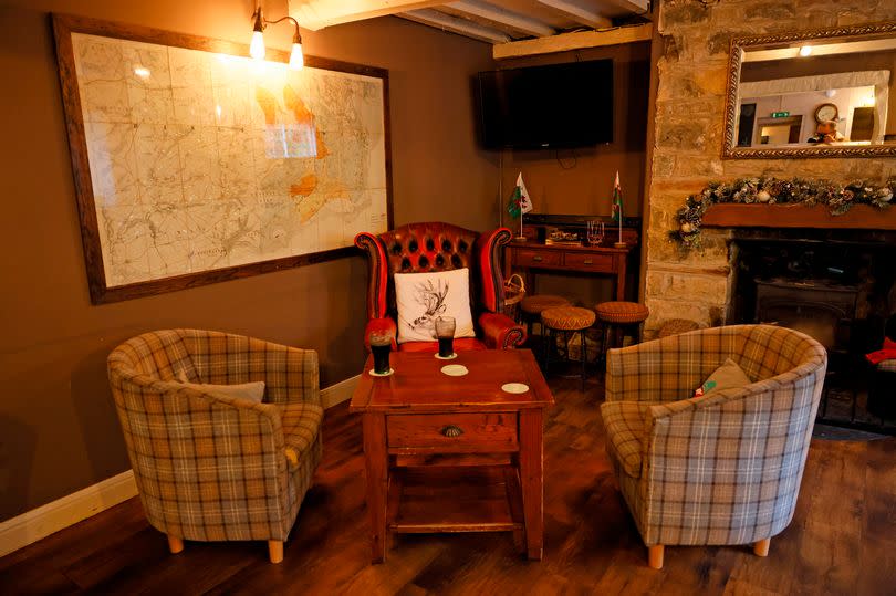 The pub's cosy interior