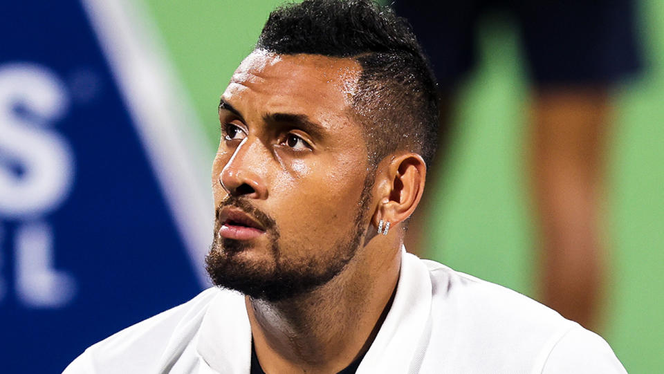 Nick Kyrgios says he was left baffled by recent attempts at trash-talk from former rival Bernard Tomic. (Photo by Casey Sykes/Getty Images)