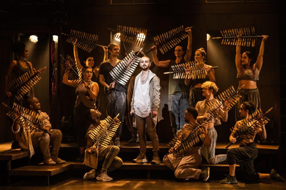 Jack Hopewell and the cast of "Jesus Christ Superstar."