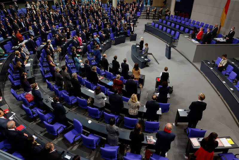 Inaugural session of the German Parliament in Berlin