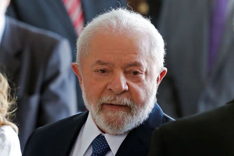 Lula da Silva, durante la reunión con Alberto Fernández, el 26 de junio