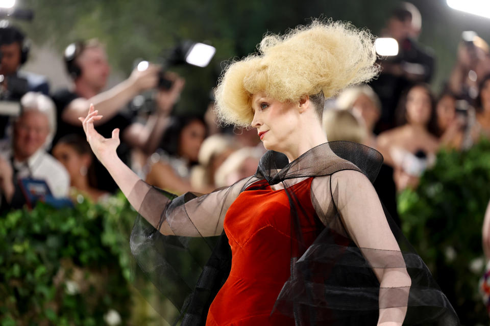 Gwendoline Christie on the Met Gala red carpet.