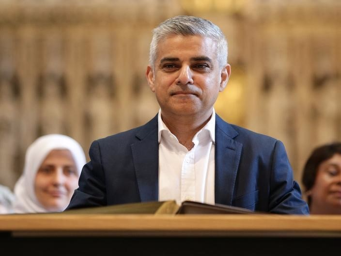 Sadiq Khan attends the signing ceremony for the newly elected Mayor of London, in Southwark Cathedral, London, Britain, May 7, 2016. REUTERS/Yui Mok/Pool 
