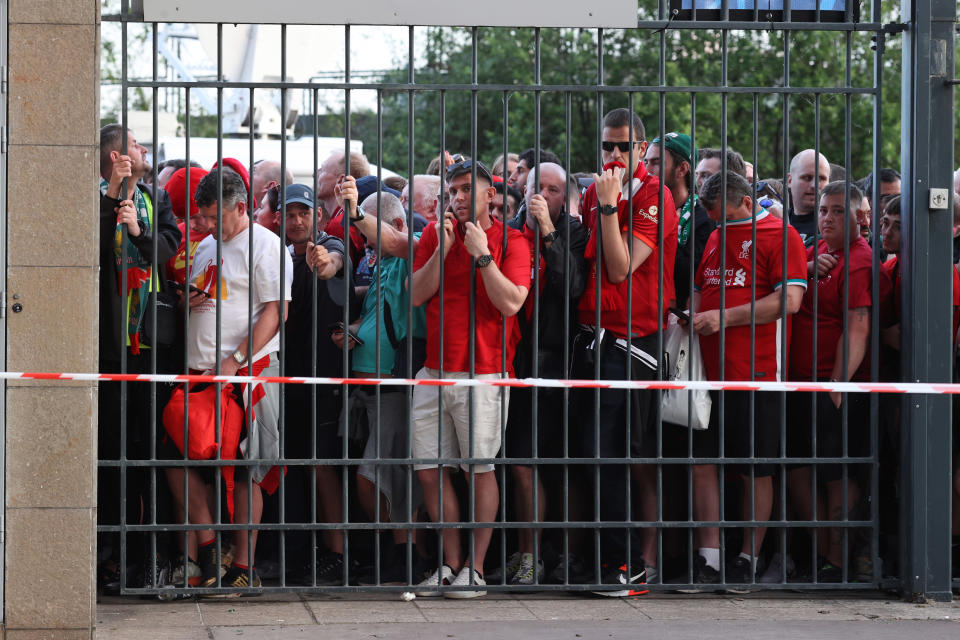 Saturday's Champions League final kickoff was delayed by what UEFA called 