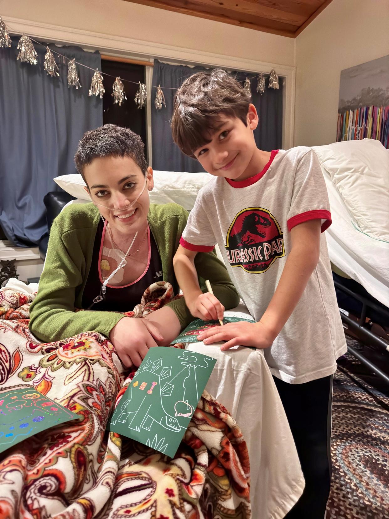 Musician Cat Janice and her 7-year-old son Loren.