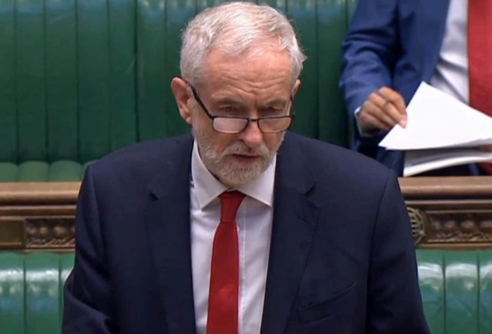 Mr Corbyn said the coronavirus crisis had justified many of his left-wing policies - AFP