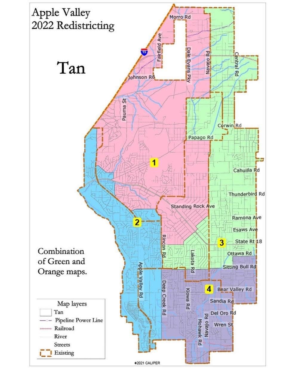 The Apple Valley Town Council on Tuesday adopted a final redistricting map, which will take effect during the November election.