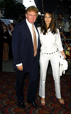 Donald Trump and Melanie Knauss at the New York premiere of Paramount's The Score