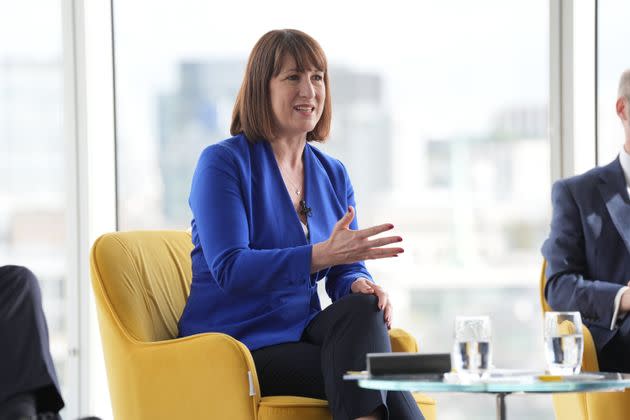 Shadow chancellor Rachel Reeves speaking to the media at EY in London, during a press conference while on the General Election campaign trail. 